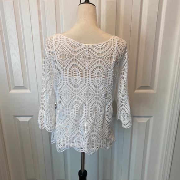 Adiva White Lace Camisole Top - Picture 4 of 4